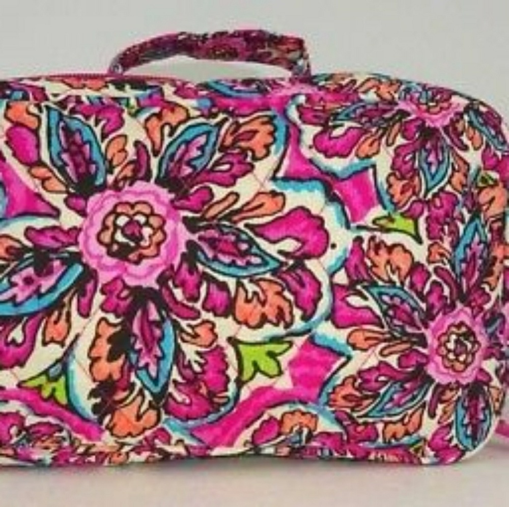 VERA BRADLEY blush and brush case sunburst floral
